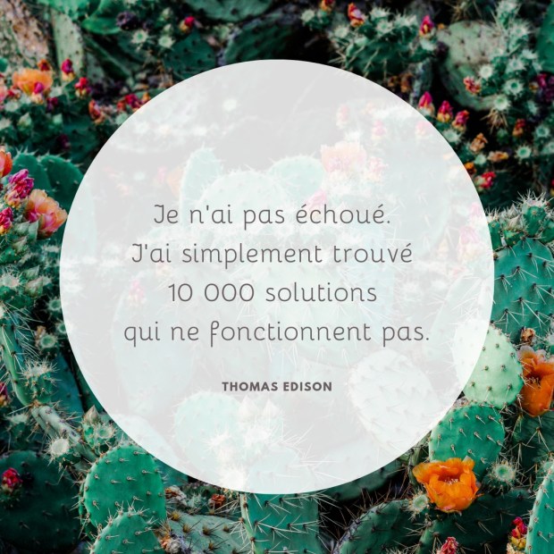 Citation inspirante Echec par Elise Fauvel